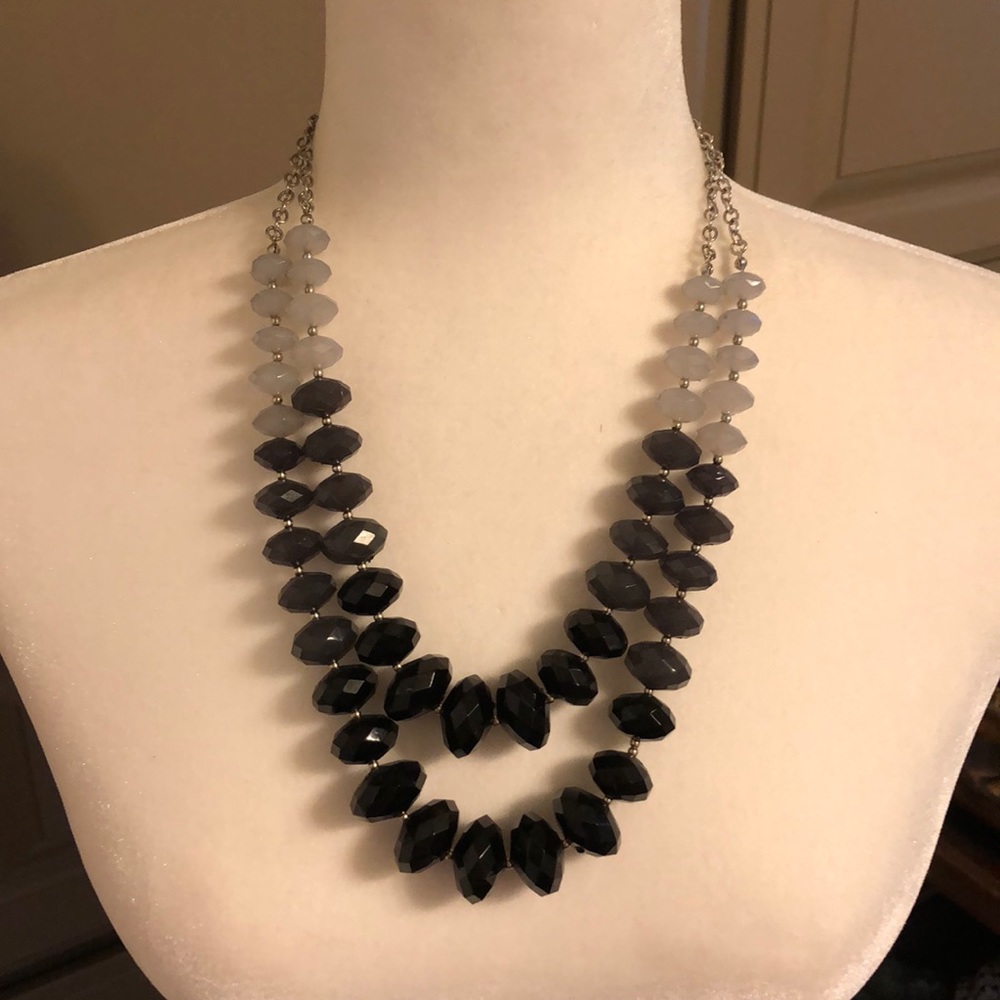 Black and grey bead necklace